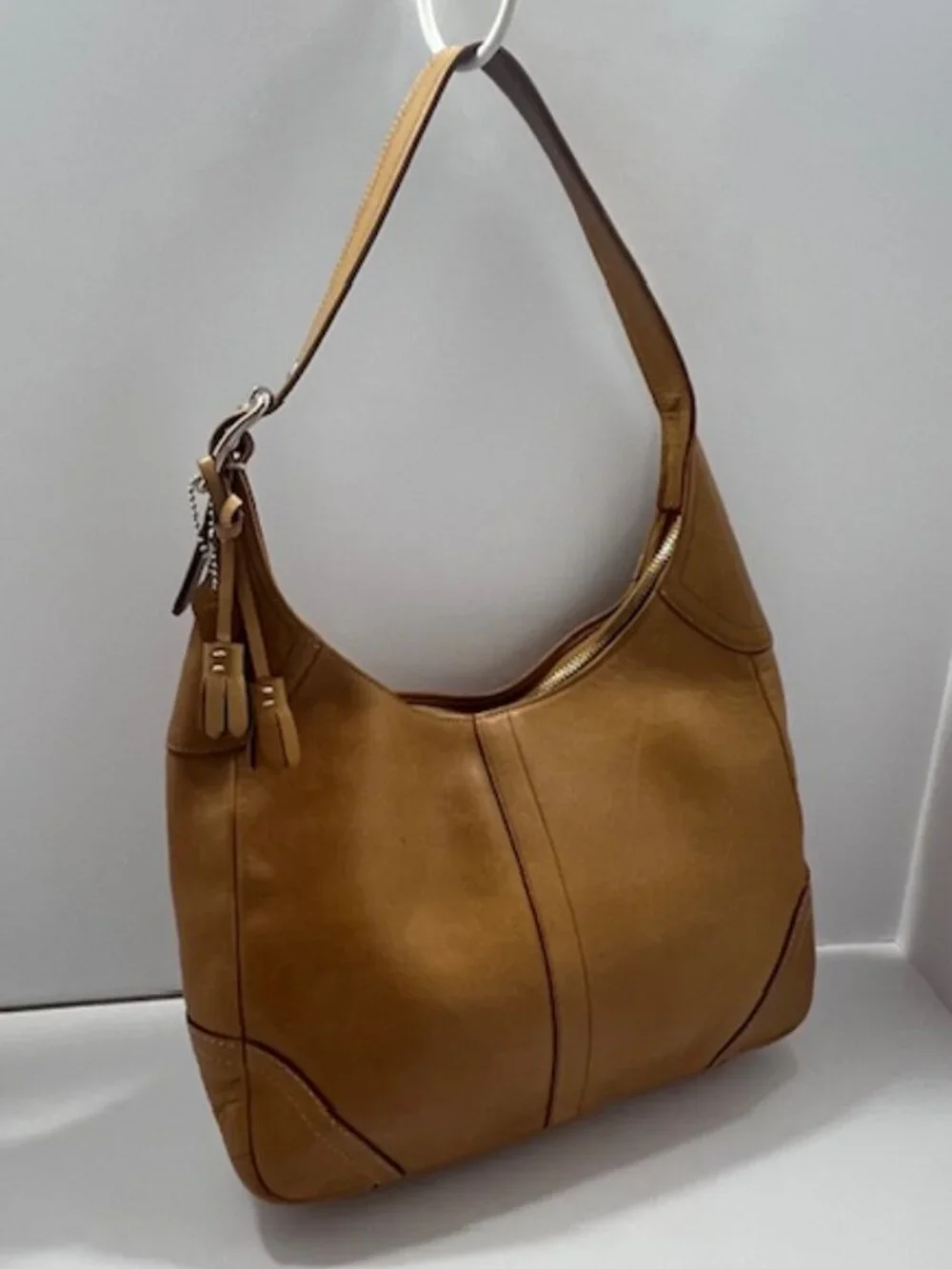 COACH HAMILTON HOBO LEATHER SHOULDER BAG #10280 CAMEL